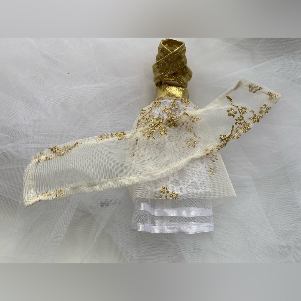 Boutique Artisan Doll Fashion: 3-Piece "Golden Glow" Gala Set CUSTOM ORDER